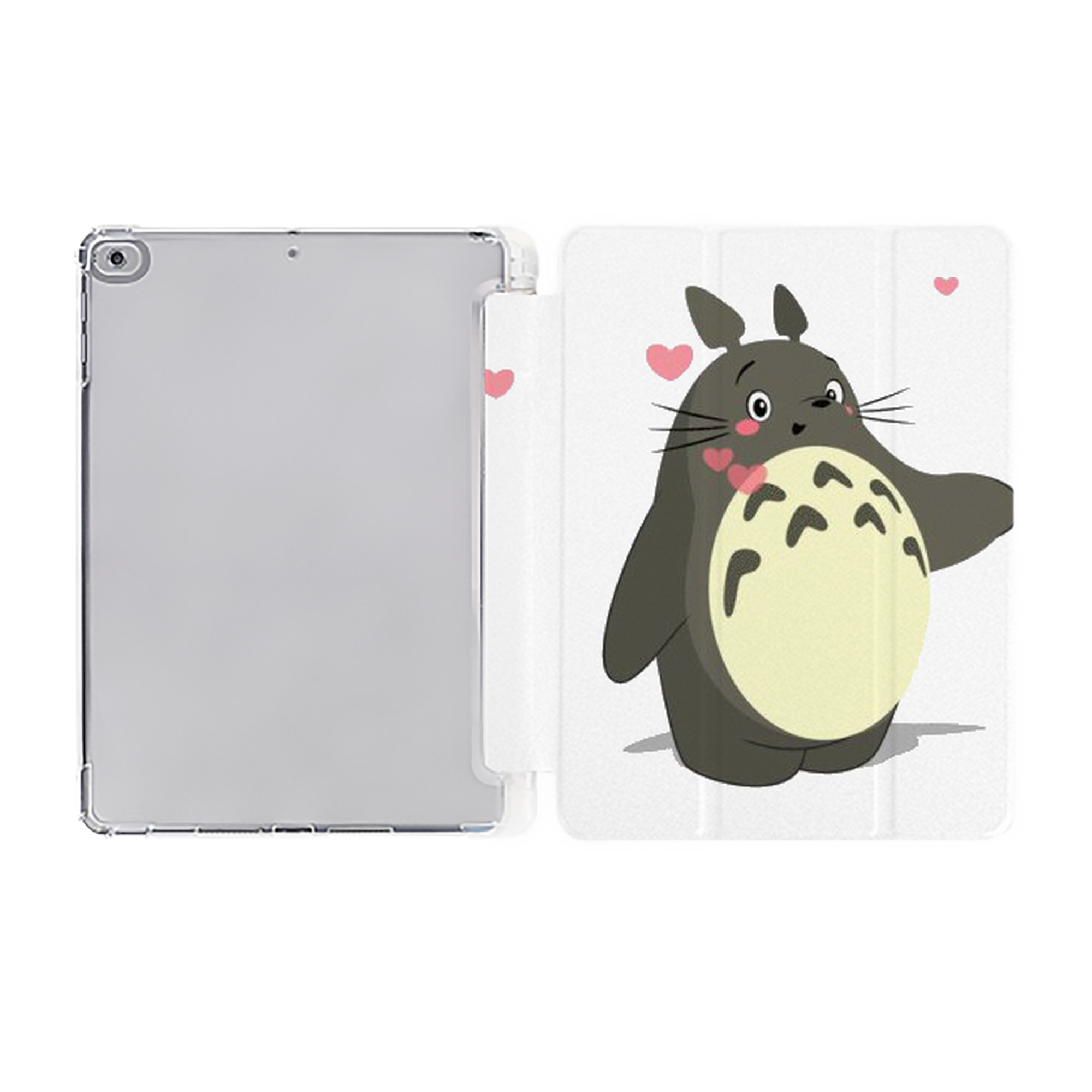 （画像用） となりのトトロ 草壁メイ 草壁サツキ My Neighbor Totoro Satsuki Kusakabe Mei Kusakabe IPad ケース ペン収納付き 三つ折りスタンド PUレザー×シリコン 対応機種9.5/10.5/10.9インチ